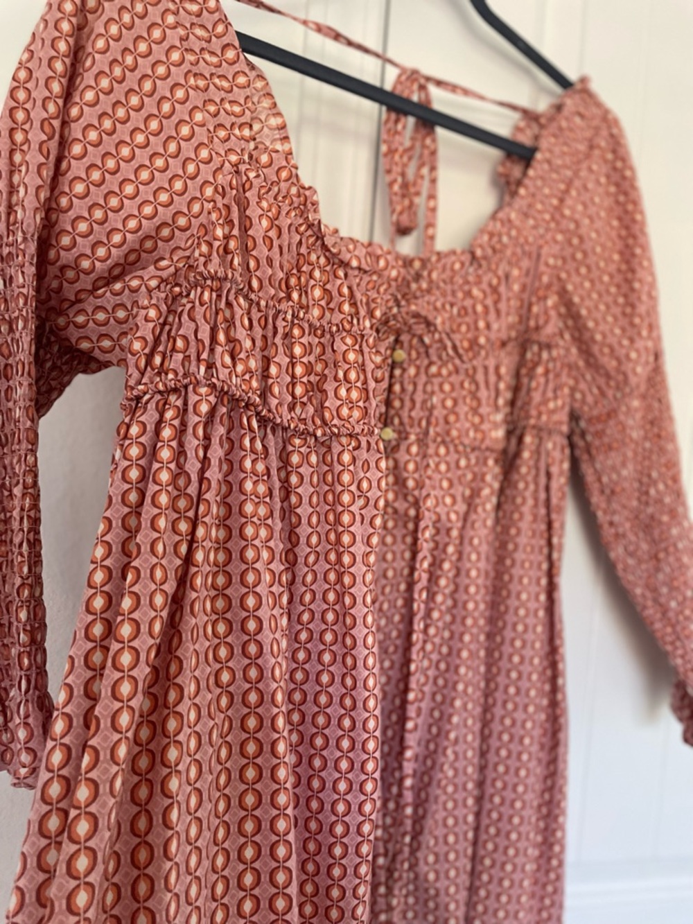 Free People Smocked Baby Doll Mini Dress